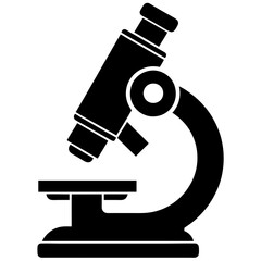 Health and Medical Concept Microscope vector silhouette	