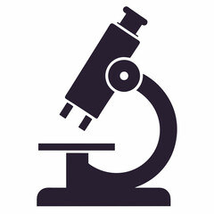 Health and Medical Concept Microscope vector silhouette	