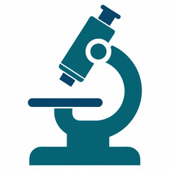 Health and Medical Concept Microscope vector silhouette	