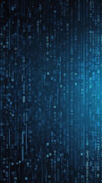 blue binary code pattern technology abstract background with copy space