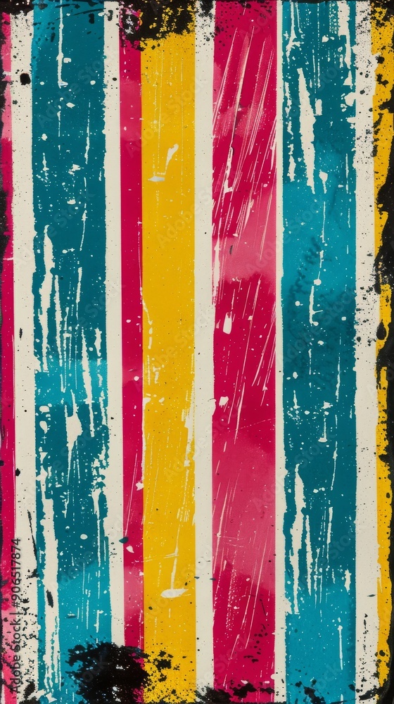 Aufkleber abstract colorful stripes with textured patterns and grunge effect