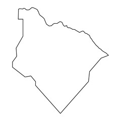 Saint John Capisterre Parish map, Saint Kitts and Nevis.