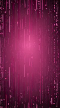 pink binary code pattern technology abstract background with copy space
