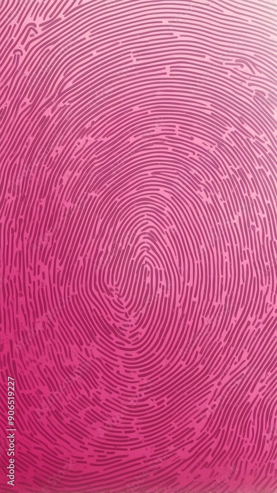 Poster pink digital fingerprint scan pattern technology abstract background with copy space