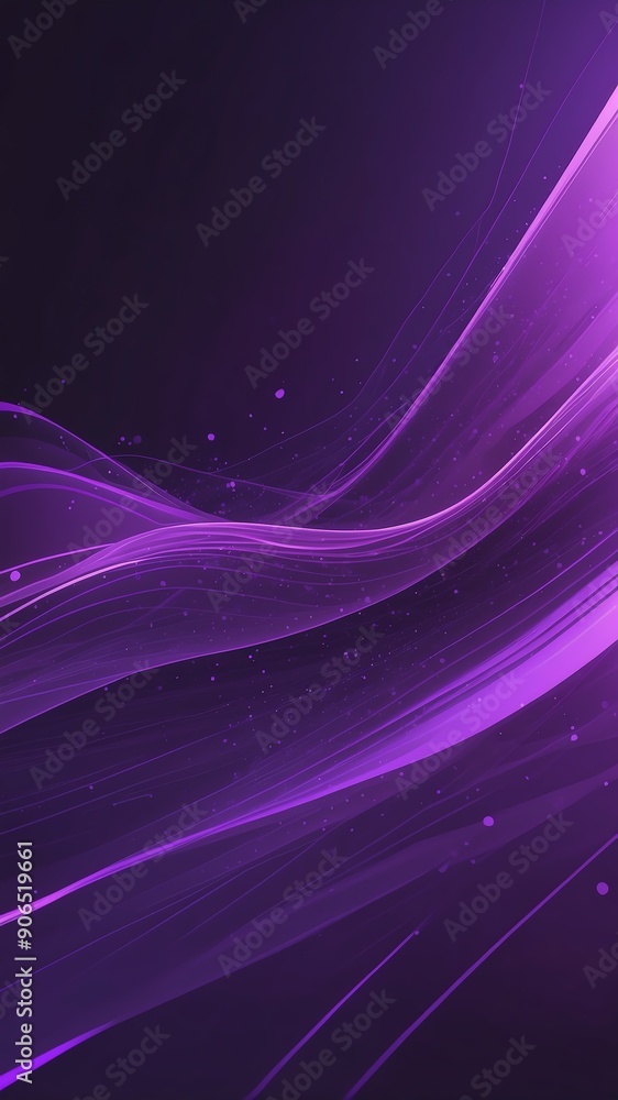 Poster purple digital data stream technology abstract background with copy space