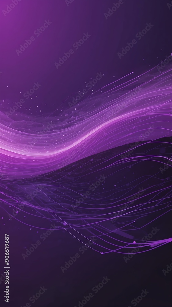Aufkleber purple digital data stream technology abstract background with copy space