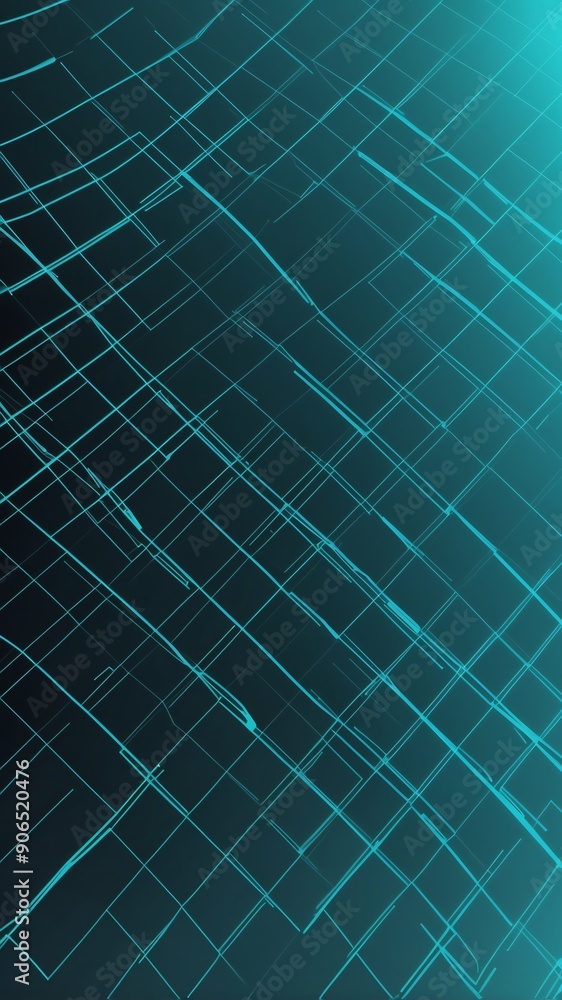 Poster teal futuristic grid lines pattern technology abstract background with copy space