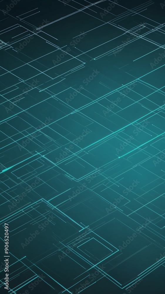Poster teal futuristic grid lines pattern technology abstract background with copy space