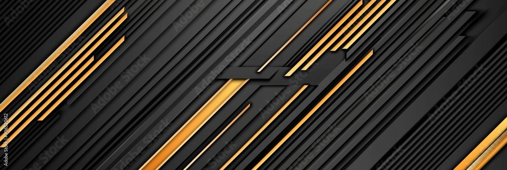 Poster elegant minimalistic dark background with gold lines - detailed vector design in high resolution, ge