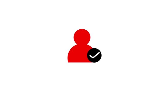 User account with check mark icon.icon solid verified, verification, identification card, verify user, human verify, password verify.