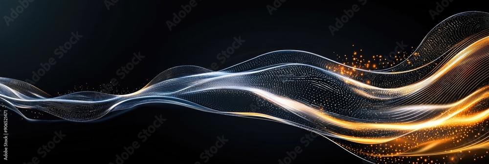 Poster luxurious intricate gold design on dark background - high resolution vector graphic with sharp detai