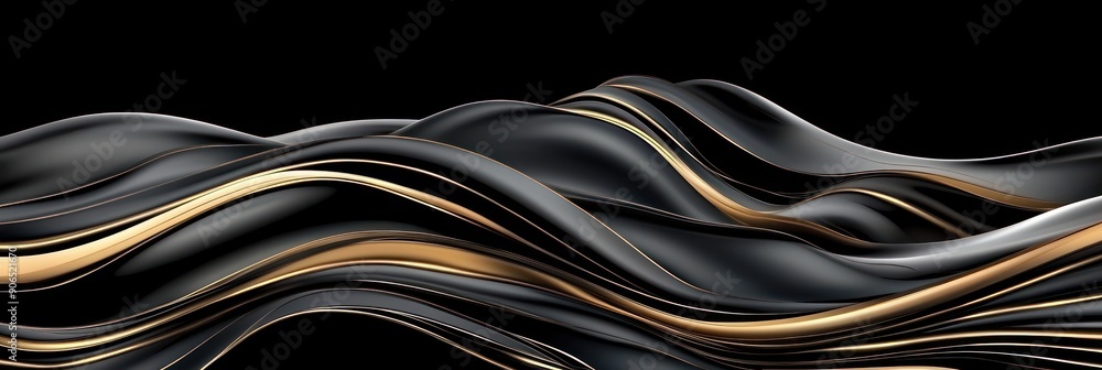 Poster elegant vector dark background with gold details and simple shapes for high-resolution designs, gene