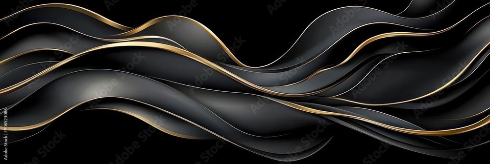 Aufkleber luxurious dark background with gold lines - high resolution vector graphic for design projects, gene