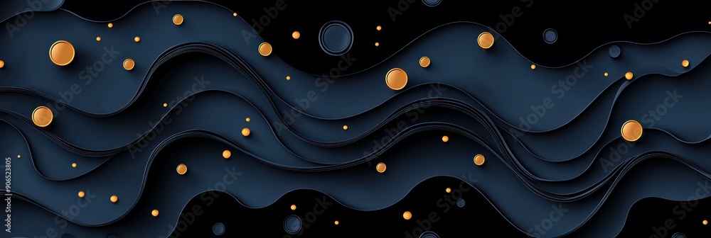 Aufkleber elegant minimalistic dark and gold vector art with sharp details in high resolution, generative ai