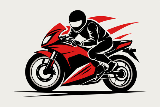 recommend clip art: motorcycle rider silhouette vector motor racing 