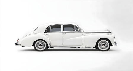 vintage car isolated on white, wallpaper, old car in white background.