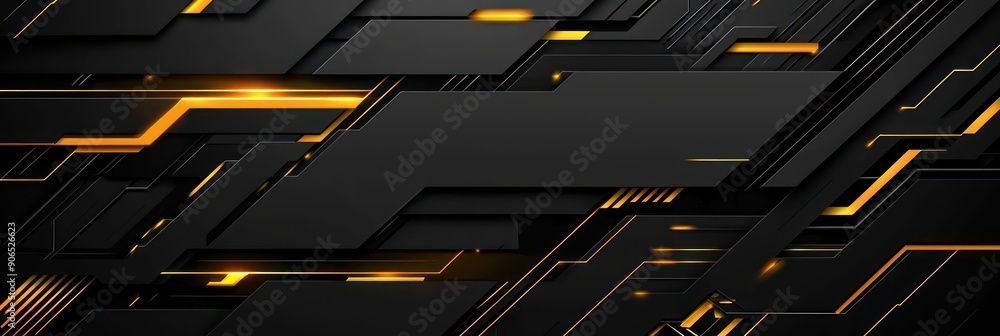 Poster elegant black and gold vector graphic with high resolution detail and sharp elements, generative ai