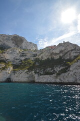 Fototapeta premium France, illustration of the sea and cove in Marseille in summer.