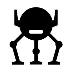 Futuristic Monster Robot Solid Icon