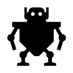 Futuristic Robot Solid Icon