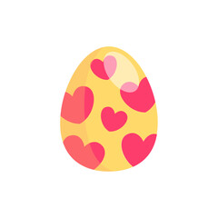 Easter Egg minimalist vector illustration ,simple transparent graphic element .Isolated on white background