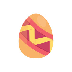 Easter Egg minimalist vector illustration ,simple transparent graphic element .Isolated on white background