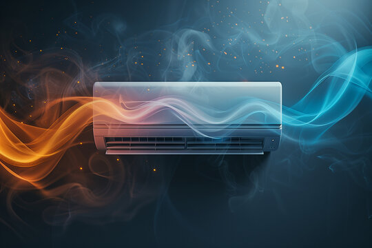 AC with cool wind waves in the living room