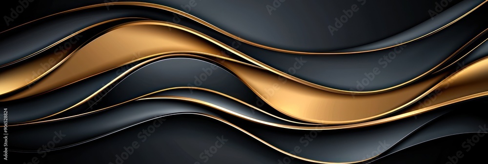 Poster regal golden accents on dark background - high-resolution vector graphic with sharp detailing and no