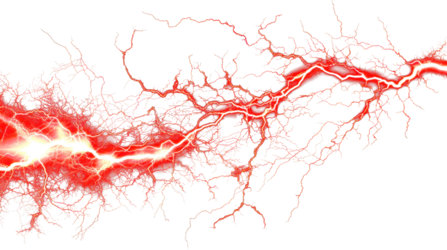 red lightning bolt effect transparent background PNG clipart 