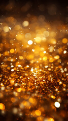 Digital golden flashing abstract graphic poster background