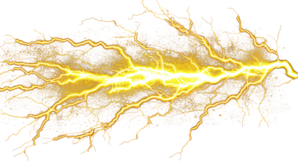yellow lightning bolt effect transparent background PNG clipart