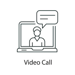 Video Call Icon. Vector Icon Design