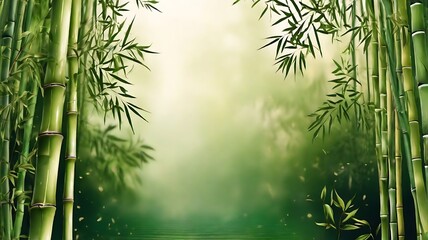 Bamboo shoot. Green bamboo background