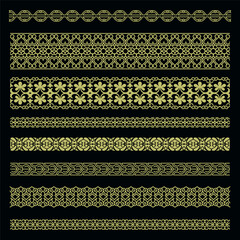 border patterns, with decorative motifs and line art collection of vintage 