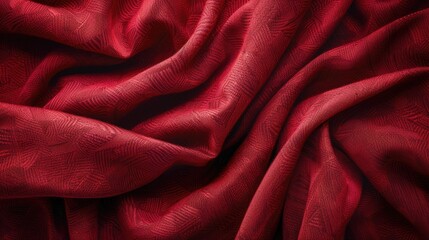 Close up of red textile background