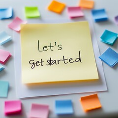 Colorful Sticky Notes for Project Motivation