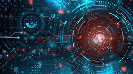 Obraz premium Abstract Futuristic Technology Interface