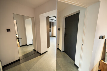 Interior of modern living room with sofa and coffee table. The Chic and Cozy Interior of a Modern Living Room Featuring a Stylish Sofa and Sleek Coffee Table.
