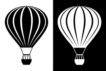 Capture the Sky: Beautiful Hot Air Balloon Silhouette Illustrations, Air Balloon Silhouette Designs for Your Projects