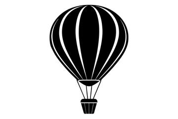 Fototapeta premium Capture the Sky: Beautiful Hot Air Balloon Silhouette Illustrations, Air Balloon Silhouette Designs for Your Projects