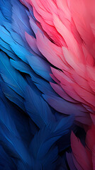 Obraz premium Digital red and purple gradient feather abstract graphic poster background