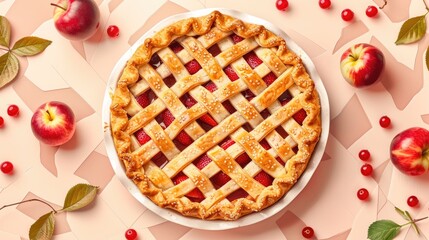 Fresh and delicious pie background