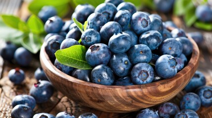 Fototapeta premium Fresh blueberries in season