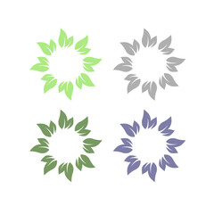 NATURAL GREEN BIO ECO PRODUCT SIGN SYMBOL LOGO VECTOR ISOLATED ON WHITE