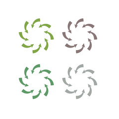 RECYCLE ARROWS BIO NATURAL PRODUCT SIGN SYMBOL BADGE LOGO VECTOR