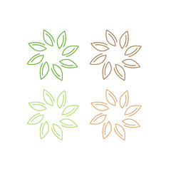 NATURAL GREEN BIO ECO PRODUCT SIGN SYMBOL LOGO VECTOR ISOLATED ON WHITE