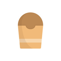 Food package minimalist vector illustration ,simple transparent graphic element .Isolated on white background