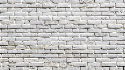 Obraz premium White painted old brick Wall panoramic background 