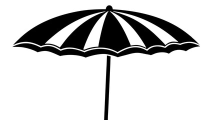 Stylish Beach Umbrella Silhouette Designs for Your Summer Projects, Elegant Beach Umbrella Silhouette