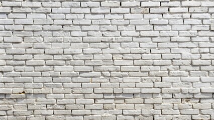 Obraz premium White painted old brick Wall panoramic background 